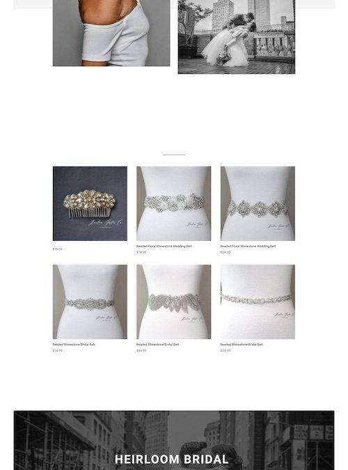 Heirloom Bridal Company Website Design and Development