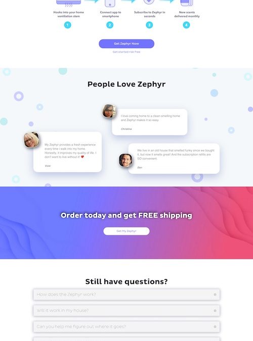 Zephyr Fresh Website Design and Development